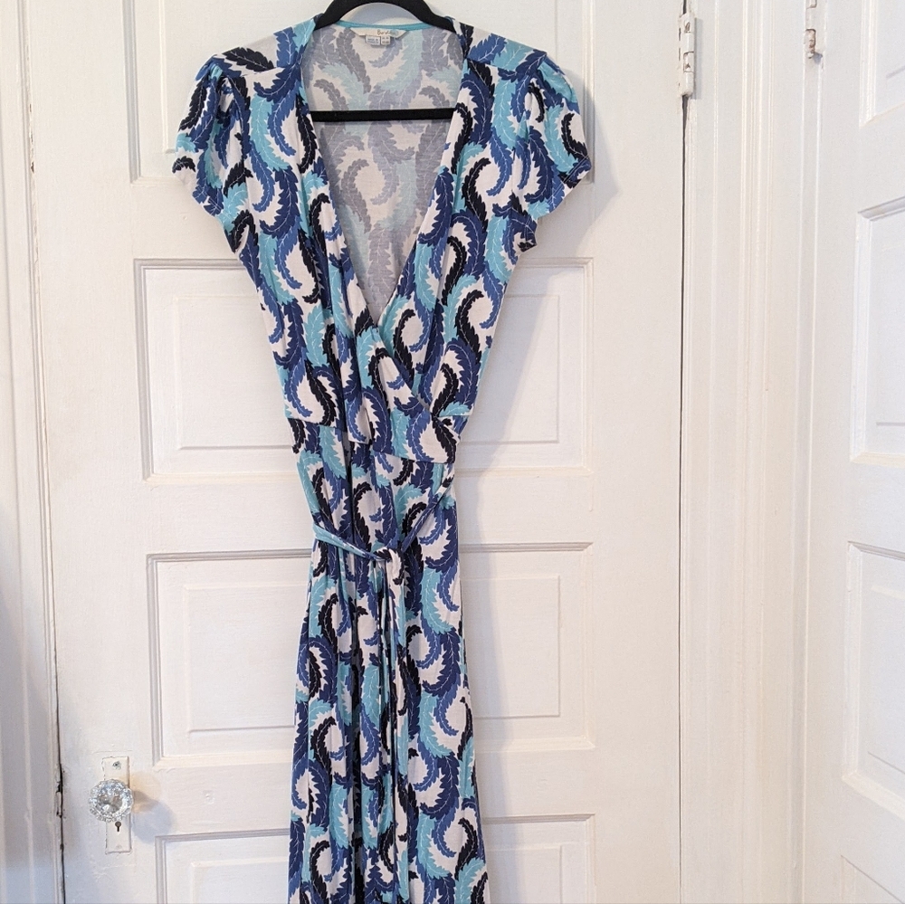 Boden jersey wrap dress EUC 4R